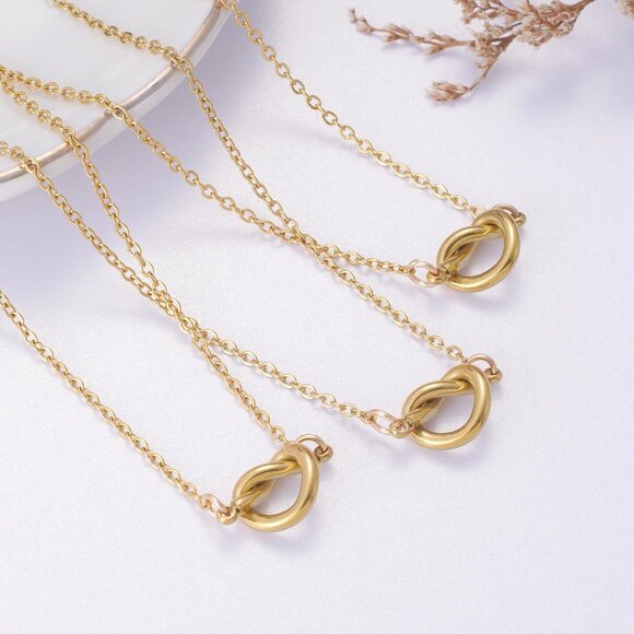 Matching BFF Friendship Knot Infinity Necklaces for Best Friends Women - Picture 2 of 6